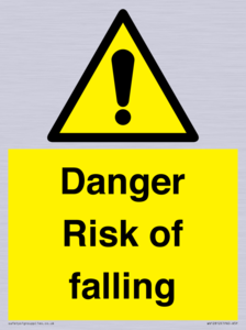 Danger Risk of falling